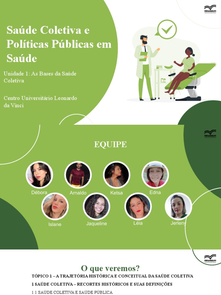 Slide Saude Coletiva | PDF | Saúde pública | Promoção de saúde