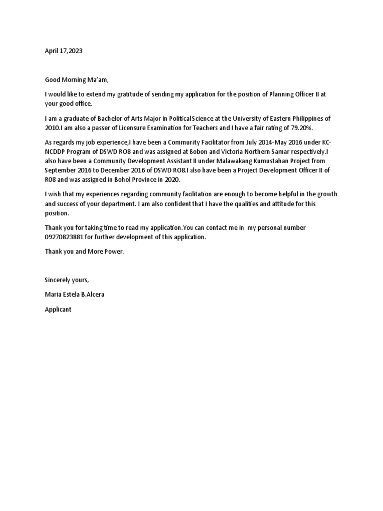 Planning Officer II PDF