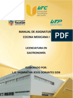 Manual de Asignatura Cocina Mexicana I Sep-Dic 2020 Unidad I
