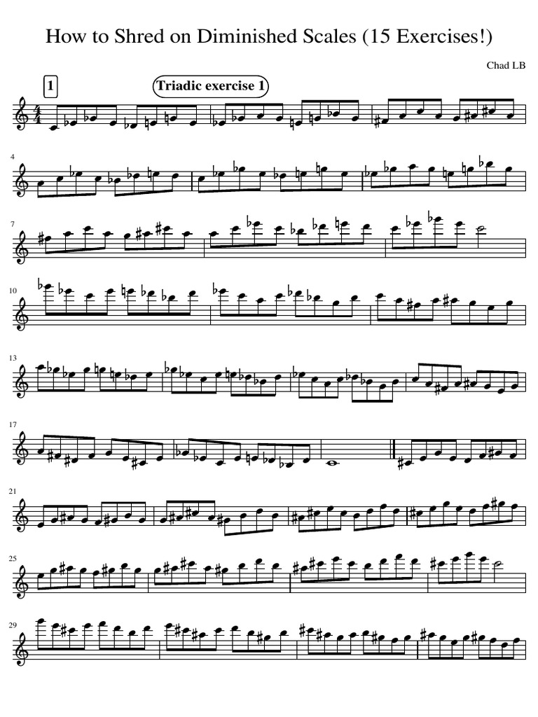 How - To - Shred - On - Diminished - Scales - (15 - Exercises!) Yeti | PDF