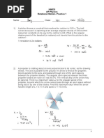 AP Phy Rotational Motion - Practice 1