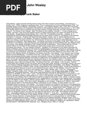 The Works of John Wesley | PDF | John Wesley | Methodism