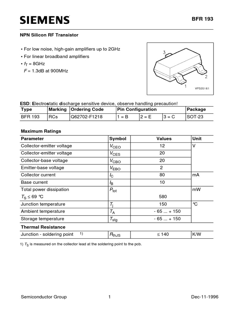 20PCS BFR96S Encapsulation:LATIN CROSS,TRANSISTOR | BJT | NPN | 15V