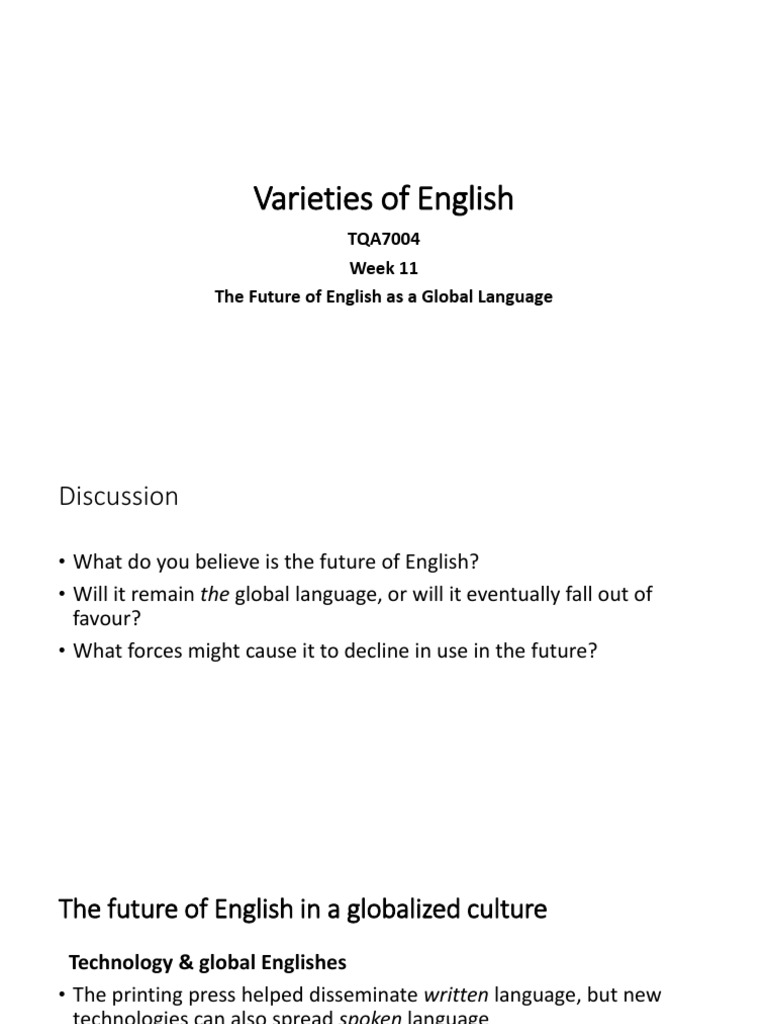 Future of English As A Global Language - 11 - PPP | PDF | English ...