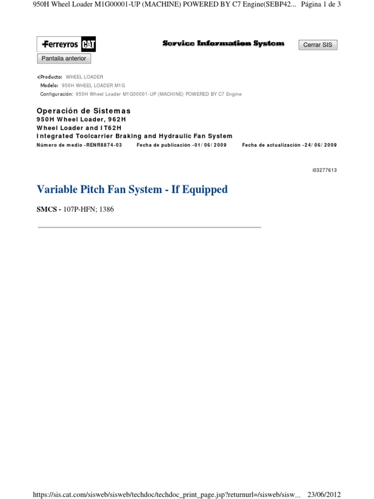 Variable Pitch Fan System - If Equipped | PDF | Pump | Valve