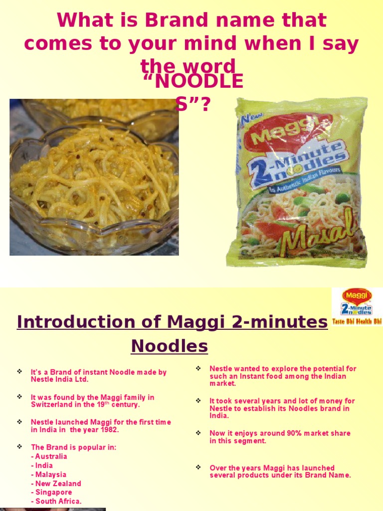 introduction of maggi noodles