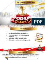 Paso a Paso Reconocimiento Ganadores Podium Titanes 2.0 y TYC