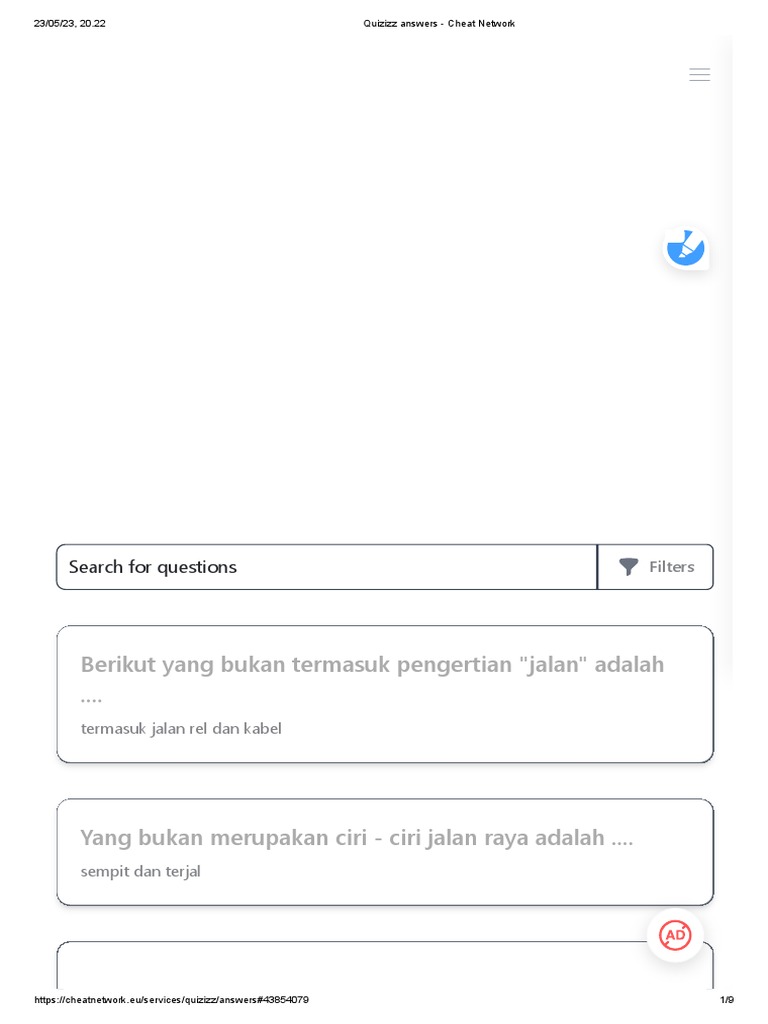 Quizizz Answers Cheat Network PDF