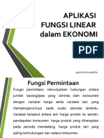 Aplikasi Fungsi Linear Dalam Ekonomi Dan Bisnis