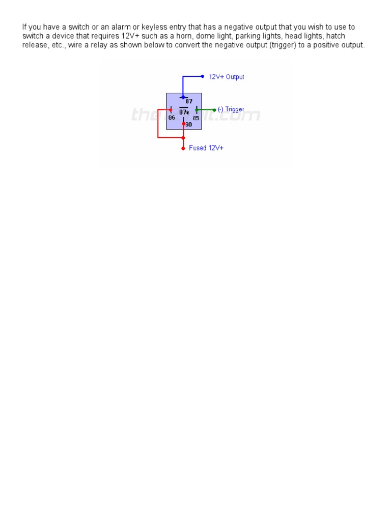 howtowirerelaysconvertanegativeoutputtoapositiveoutput PDF