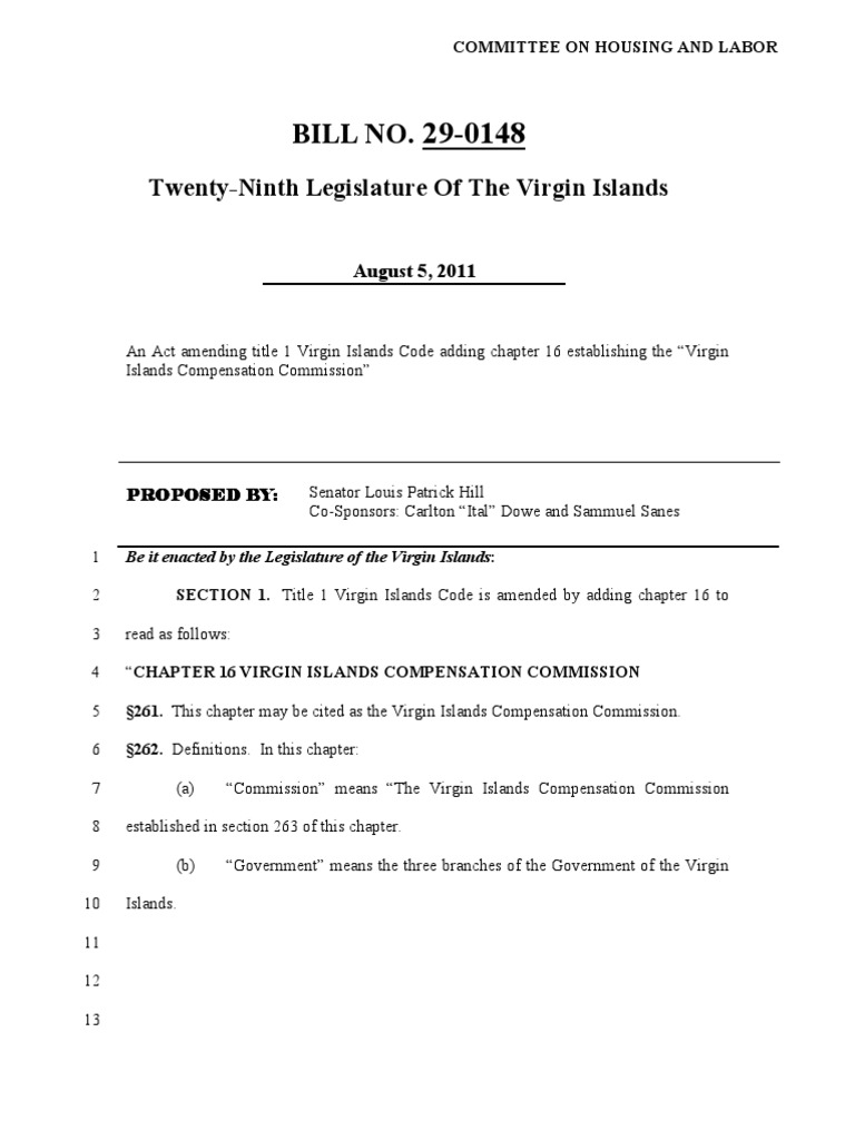 Virgin Islands Compensation Commission | PDF | United States Virgin ...