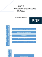 UNIT 7 Perkembangan Sosioemosi Awal Dewasa