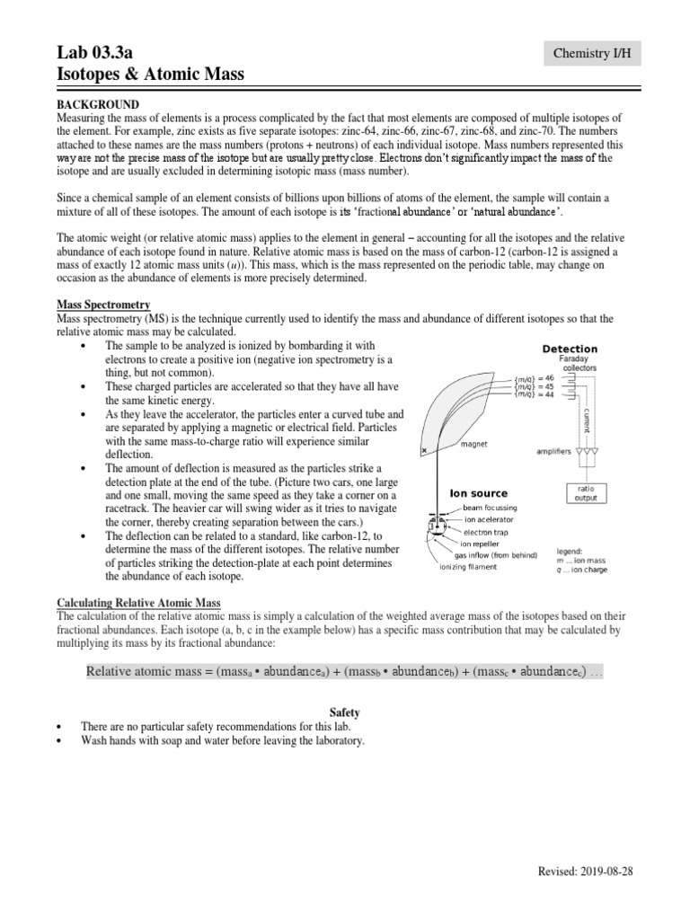 Isotopes and Atomic Mass Calculation | PDF | Isotope | Chemical Elements