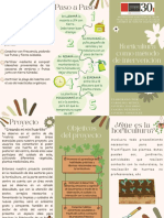 Flyer Folleto Triptico Plantas Floristería Divertido Doodle Moderno Orgánico Verde