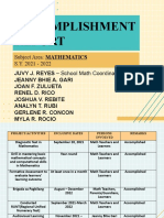 Accomplishment Report Math