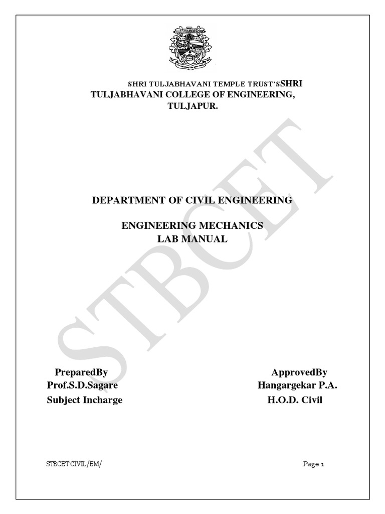 Lab Manual Civil PDF Deformation (Engineering) Ultimate Tensile