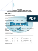 Ficha de Observacion para Tratamiento Estetico Corporal