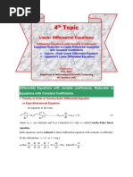 4-Equations Reducible To Linear Equations With Constant Coefficient