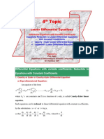 4-Equations Reducible To Linear Equations With Constant Coefficient