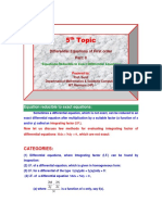 5b. Equations Reducible To Exact Differential Equations