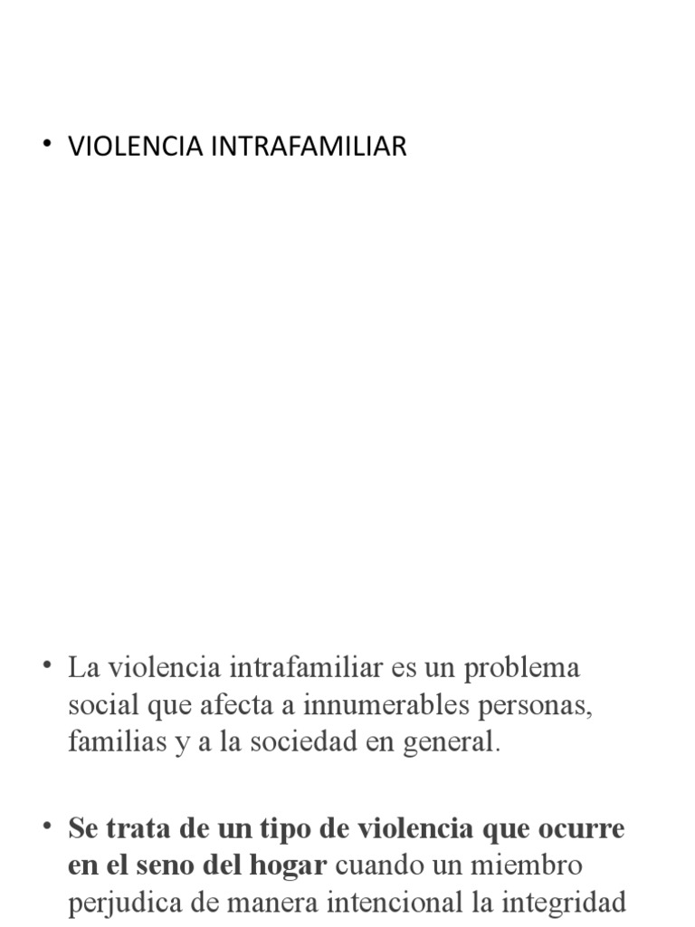 Violencia Intrafamiliar: Causas y Consecuencias | PDF | La violencia ...