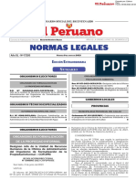 Normas Legales: Dición Xtraordinaria