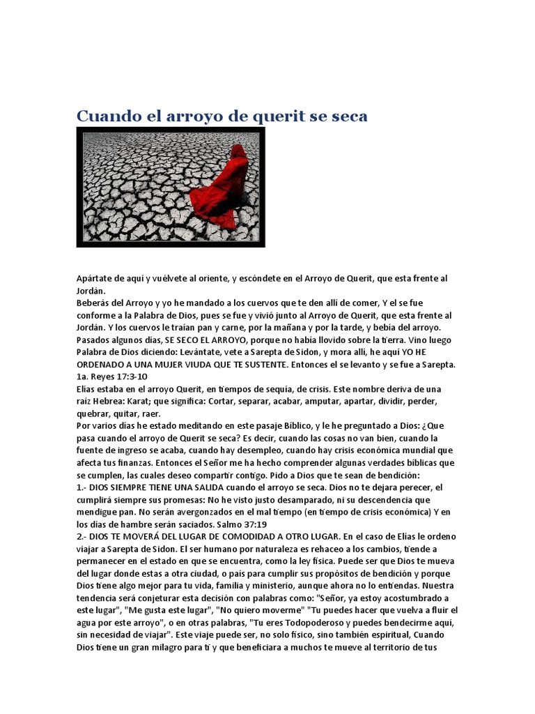 Cuando El Arroyo de Querit Se Seca1 PDF Elijah Dios