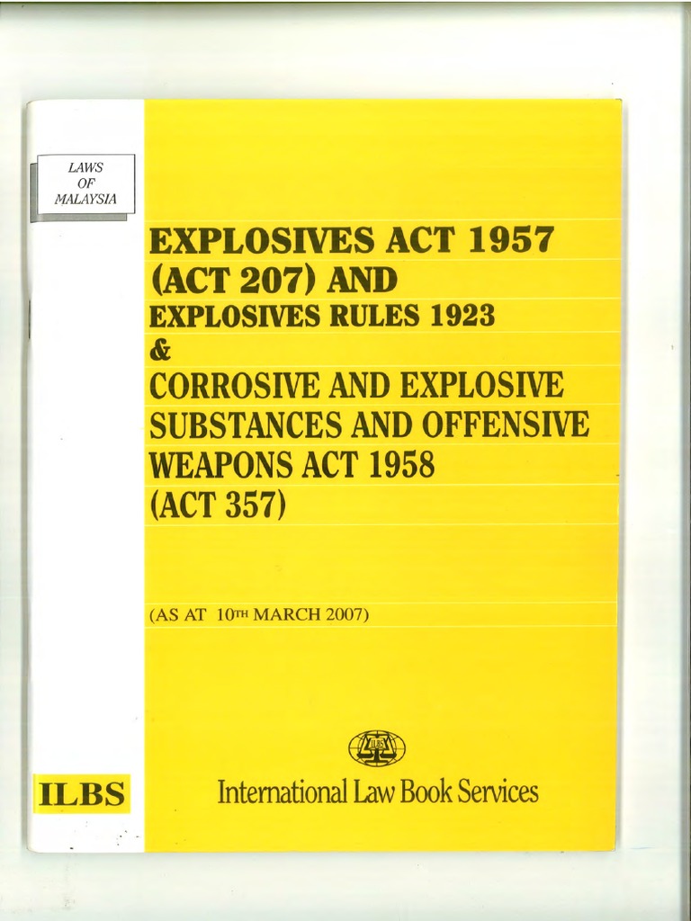 Explosive Rules 1923 | PDF