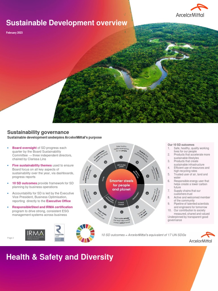ArcelorMittal Sustainability Overview 2023 | PDF | Steelmaking ...