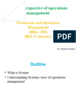 System Perspective of Operations Management
