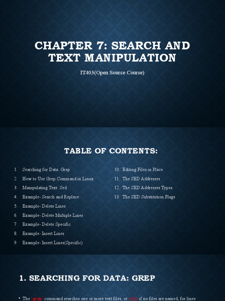 Ch7 - Search and Text Manipulation | PDF | Computer Engineering ...