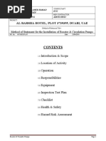 Method of Statement For Installation of Pump | PDF | Pump | Equipment