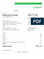 Careem - Booking #1721577037 - Receipt For Mohamed Al Gindy