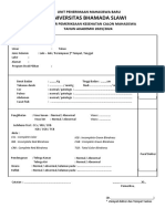 Form Tes Kesehatan Surat Pernyataan