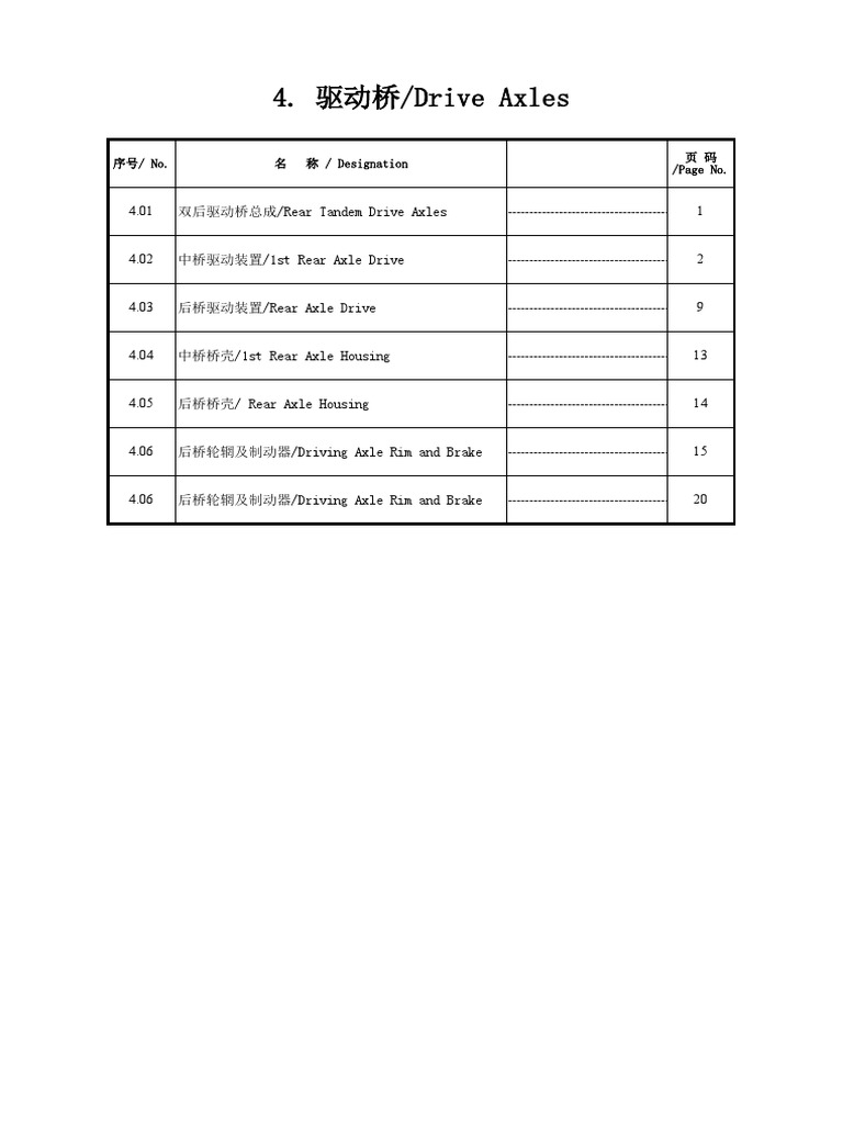 4.0 Rear Axles-CYEK12080024 | PDF