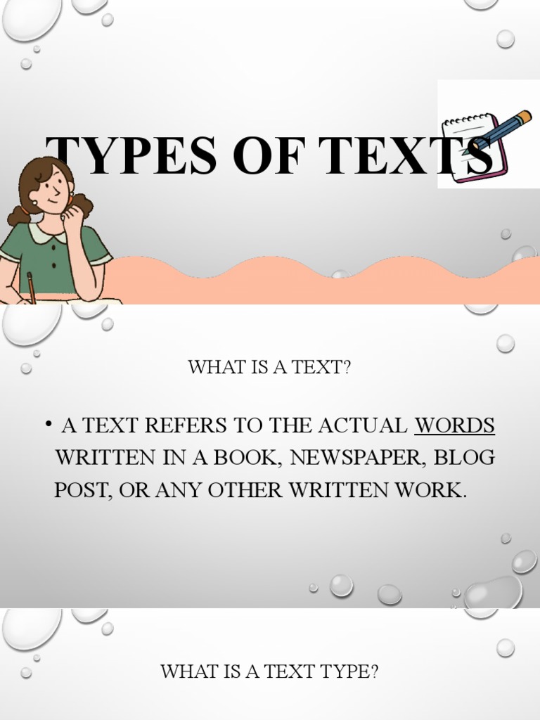 Types of Texts | PDF