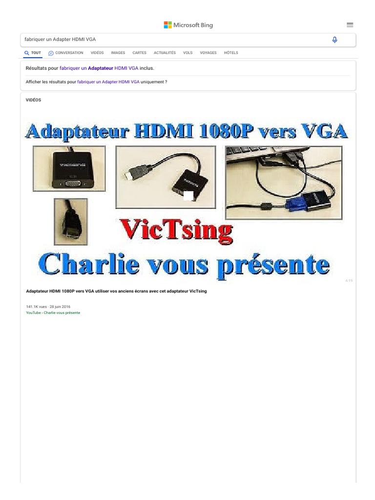 AUKEY Adaptateur HDMI vers VGA 1080P Convertisseur