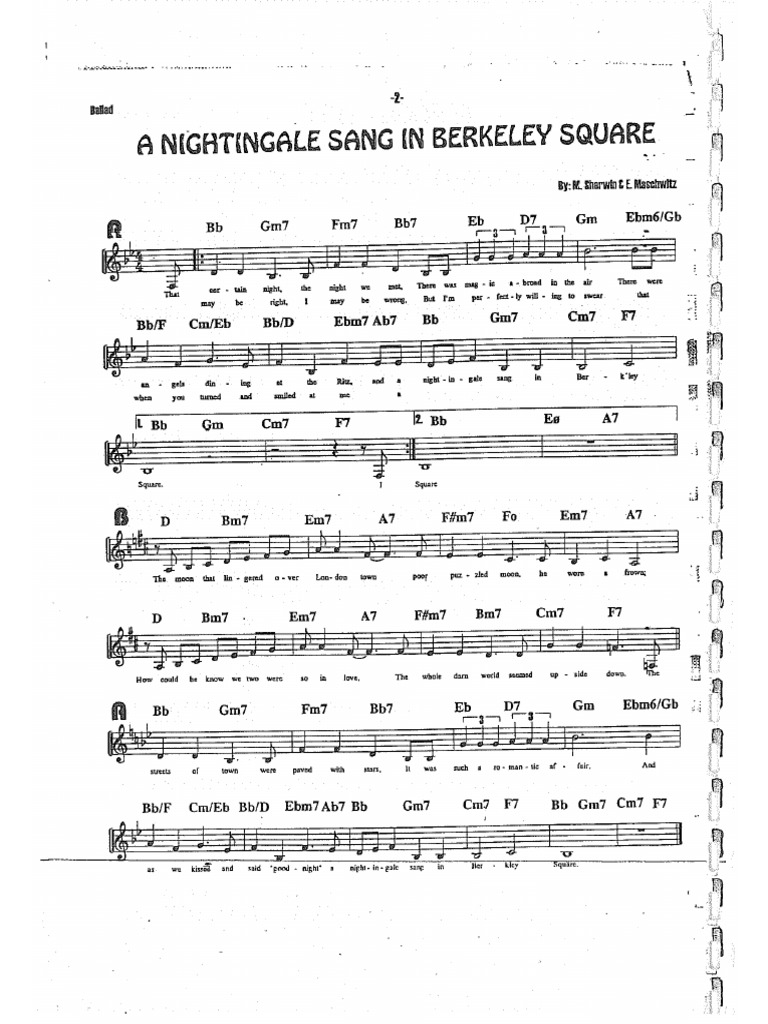 A Nightingale Sang in Berkeley Square Vocal PDF