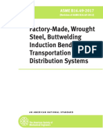 ASME B16.49 2017 Factory-Made Wrought Steel Buttwelding Induction Bends For Transportation and Distribution Systems