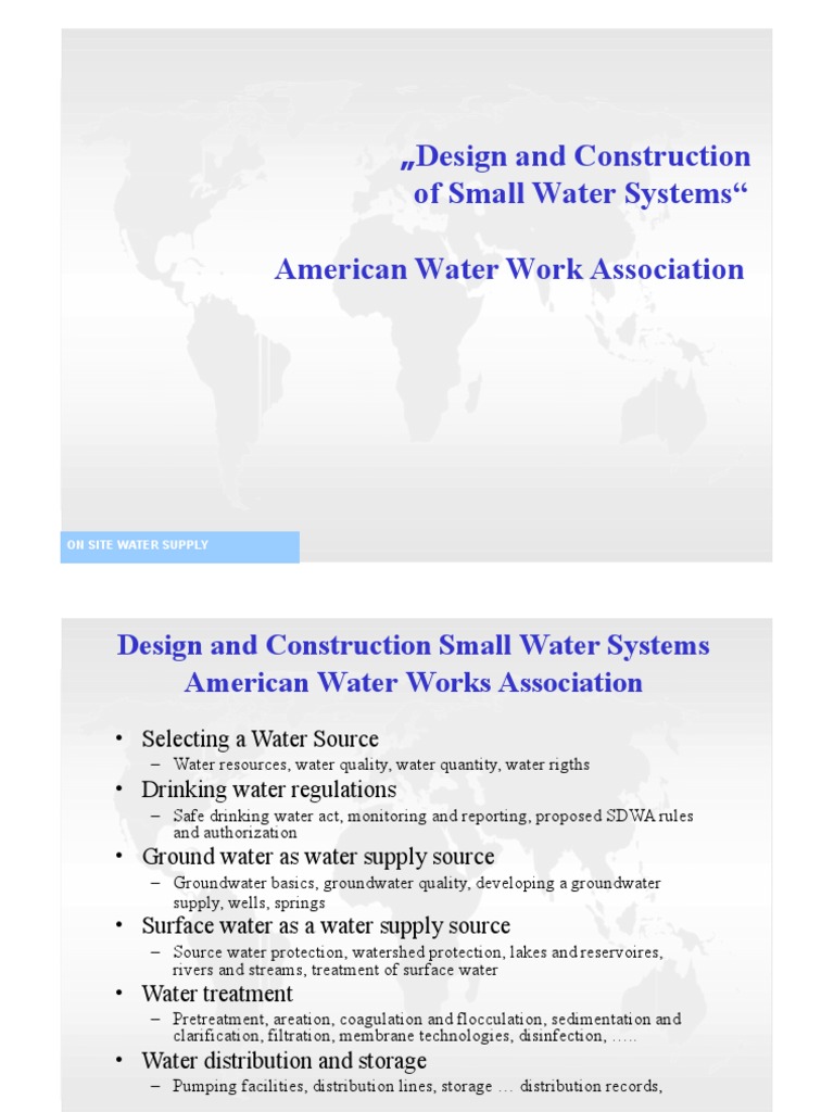06 - AWWA Small Systems 1 | PDF | Groundwater | Water