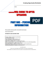 Survival Guide To Aptis Speaking