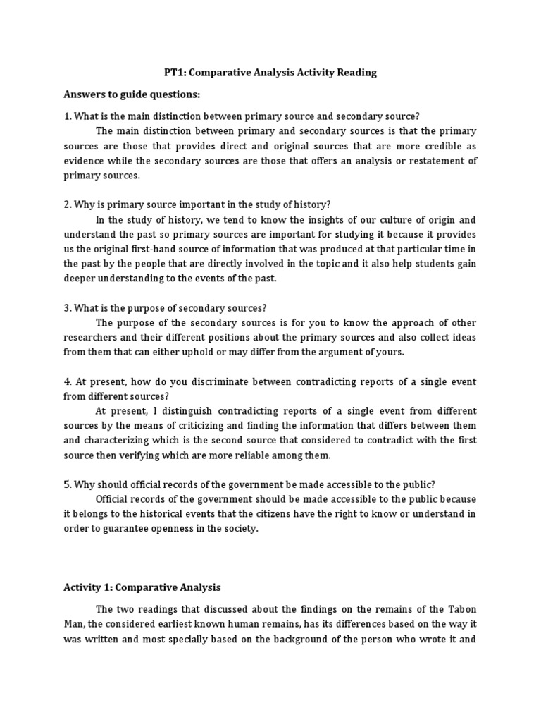 Primary vs. Secondary Sources Explained | PDF