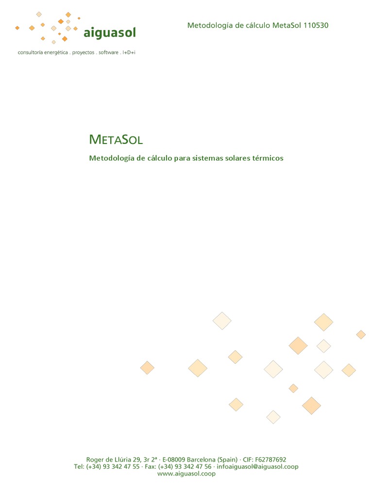 Metodologia de Calculo MetaSol | PDF