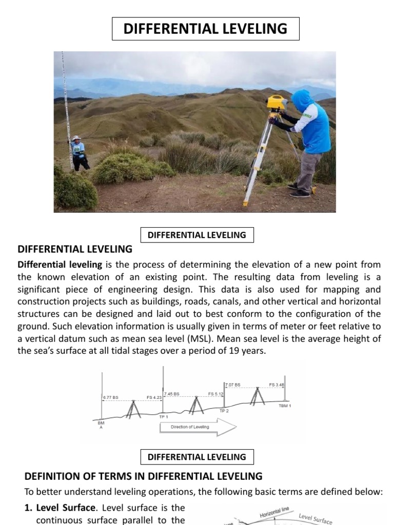 Differential Leveling from Benchmark | PDF | Sea Level | Geodesy