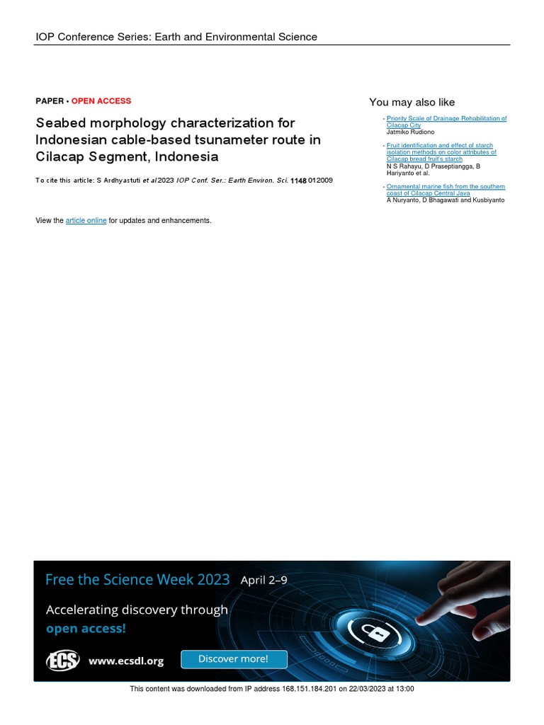 Seabed Morphology Characterization For Indonesian | PDF | Seabed ...