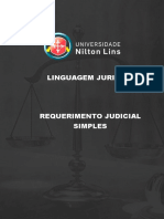 Linguagem Jurídica - Requerimento Judicial Simples