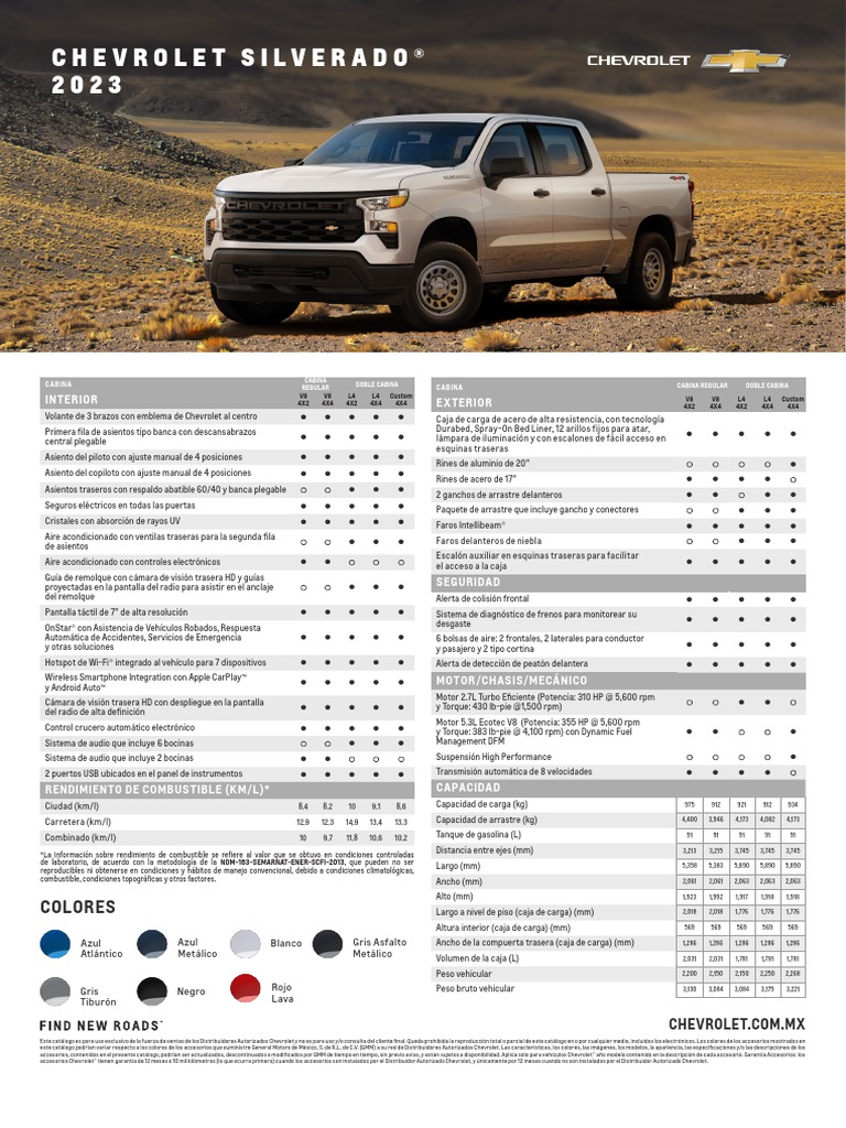 2023 Silverado Ficha Tecnica v2 PDF