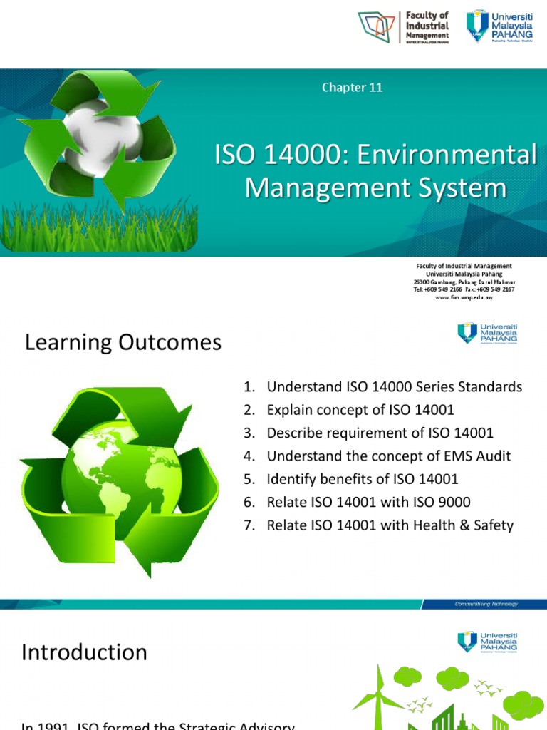 Chapter 11 Environmental Management System PDF Business Economies