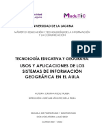 Tecnologia Educativa y Geografia Usos y Aplicaciones de Los Sistemas de Informacion Geografica en El Aula