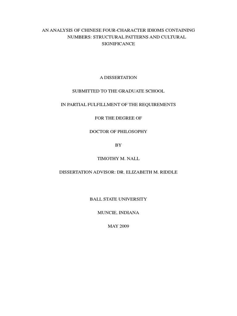 An Analysis Of Chinese Four character Idioms Containing PDF